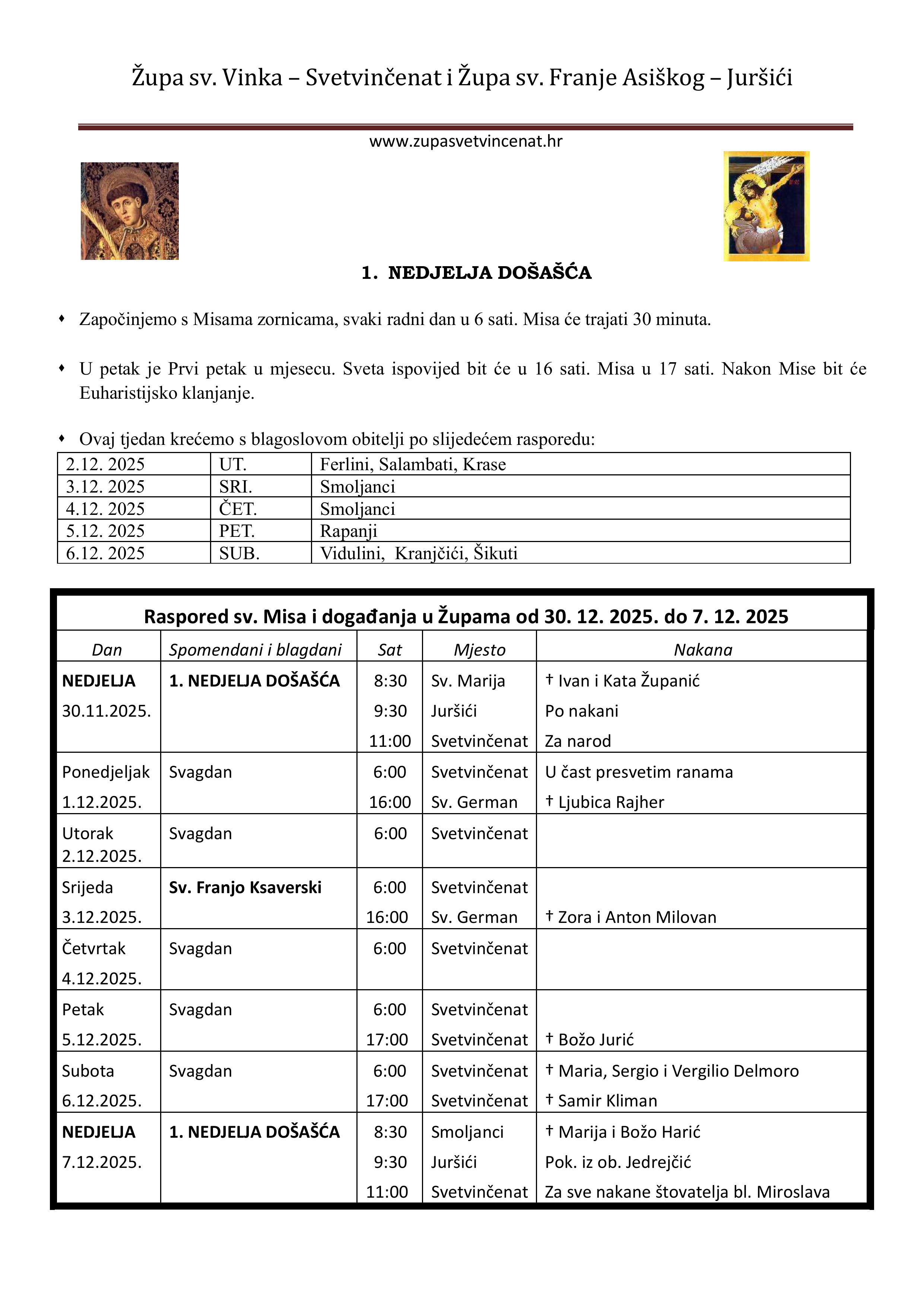 1. nedjelja došašća